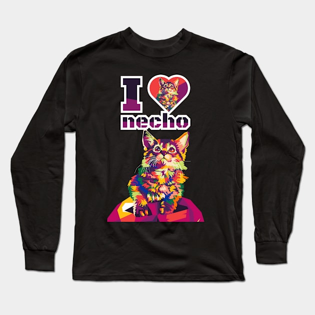 necho Long Sleeve T-Shirt by cool pop art house